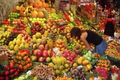 Fruit Stall In Barcelona Market