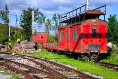 Saturday’s Daily Jigsaw Puzzle – Red Freight Train