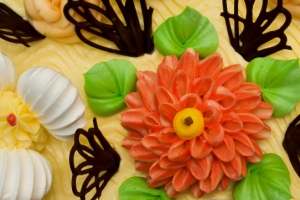 Close Up View Of A Cream Cake