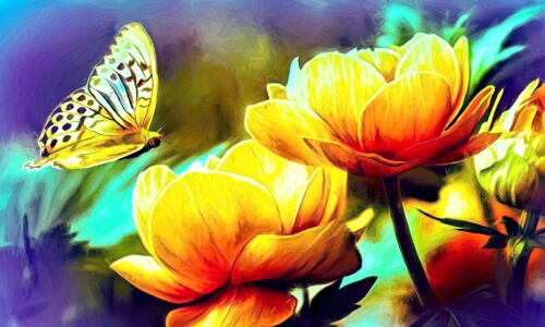 Butterfly And Flowers – Saturday’s Daily Jigsaw Puzzles