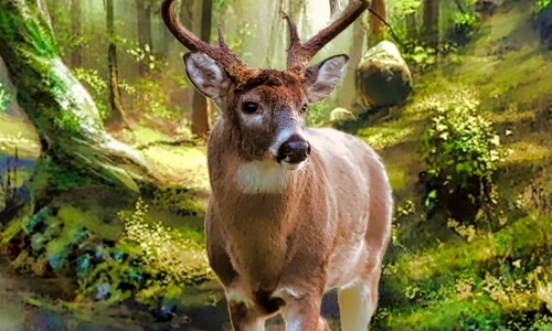 A deer In The Woods – Wednesday’s Daily Jigsaw Puzzle