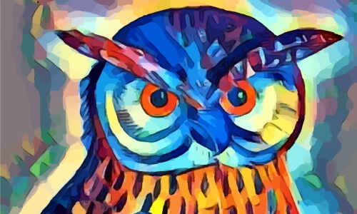 Artistic Owl – Wednesday’s Free Daily Jigsaw Puzzle