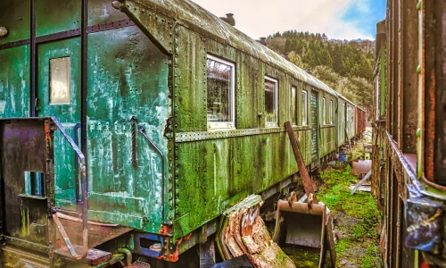 The Old Forgotten Train – Wednesday’s Daily Jigsaw Puzzle