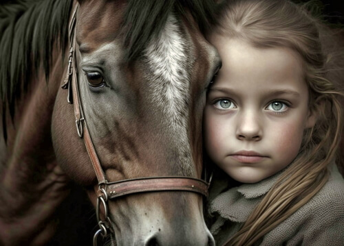 A Girl And Her Horse