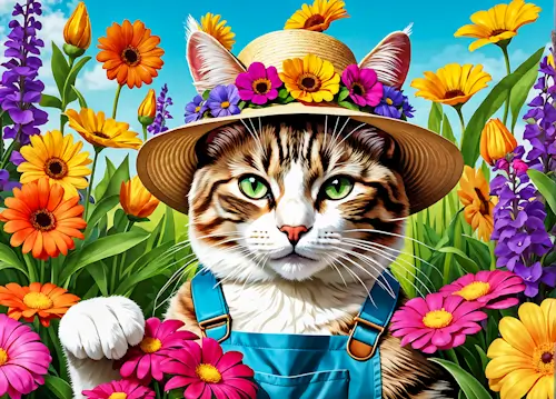 Farmer Cat – Saturday’s Daily Jigsaw Puzzle.