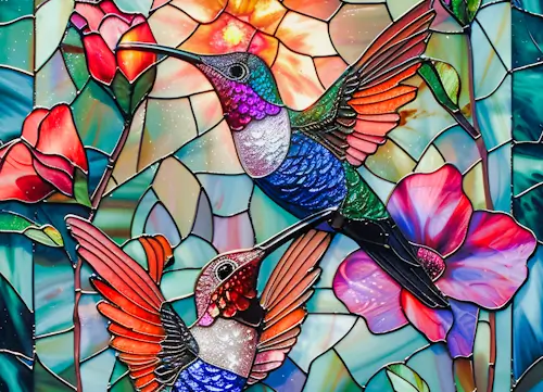 Stained Glass Birds – Saturday’s Daily Jigsaw Puzzle