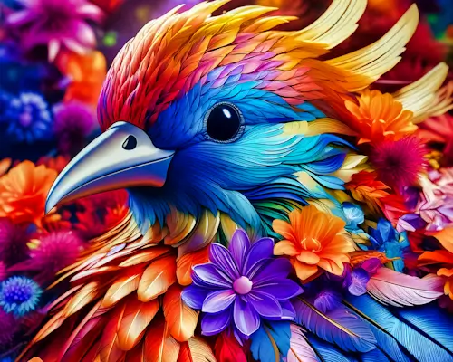 Colorful Bird – Wednesday’s Daily Jigsaw Puzzle