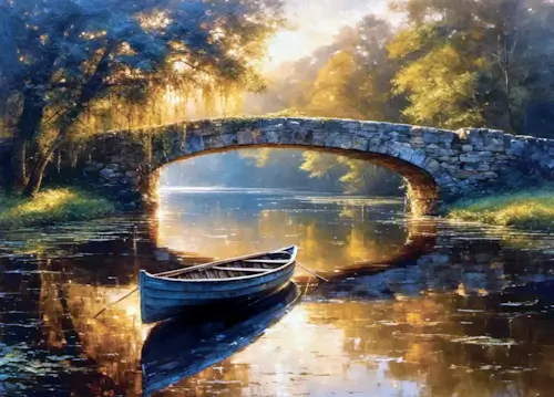 Bridge and Boat – Friday’s Free Daily Jigsaw Puzzle