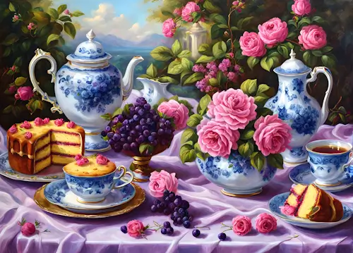 Tea Party – Sunday’s Daily Jigsaw Puzzle.