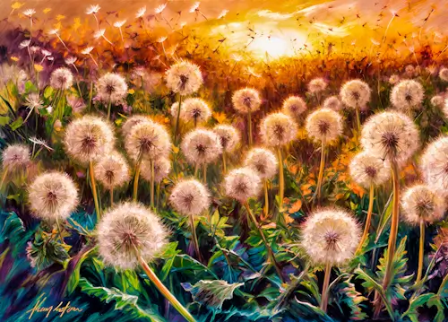 Field of Dandelions – Saturday’s Daily Jigsaw Puzzle