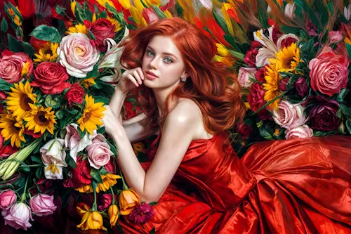 The Lady In Red – Sunday’s Daily Jigsaw Puzzle