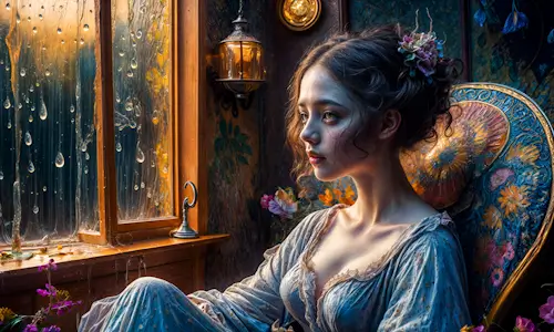 Beautiful Young Woman Reclining – Saturday’s Free Daily Jigsaw Puzzle