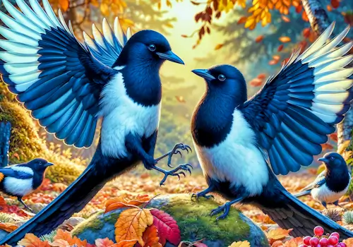 Thursday’s Free Daily Jigsaw Puzzle – Magpies