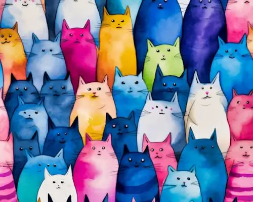 Colorful Cats – Thursday’s Daily Jigsaw Puzzle