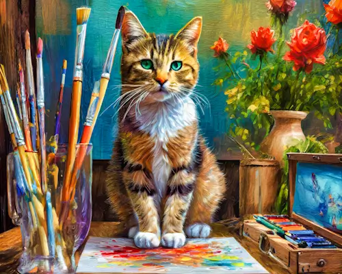 Cat Still Life – Friday’s Daily Jigsaw Puzzle