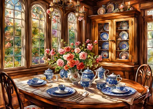 Dining Room – Tuesday’s Daily Jigsaw Puzzle