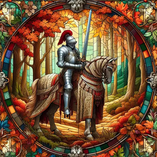 Stained Glass Knight – Thursday’s Daily Jigsaw Puzzle