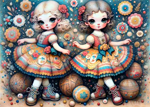 Two Girls Dancing – Tuesday’s Daily Jigsaw Puzzle